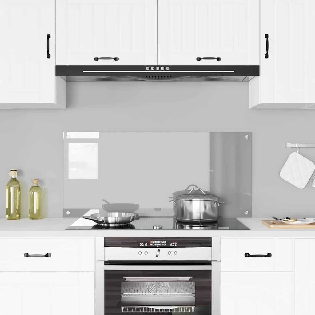 Vidaxxl salpicadero de cocina gris claro 110 x 50 cm vidrio templado