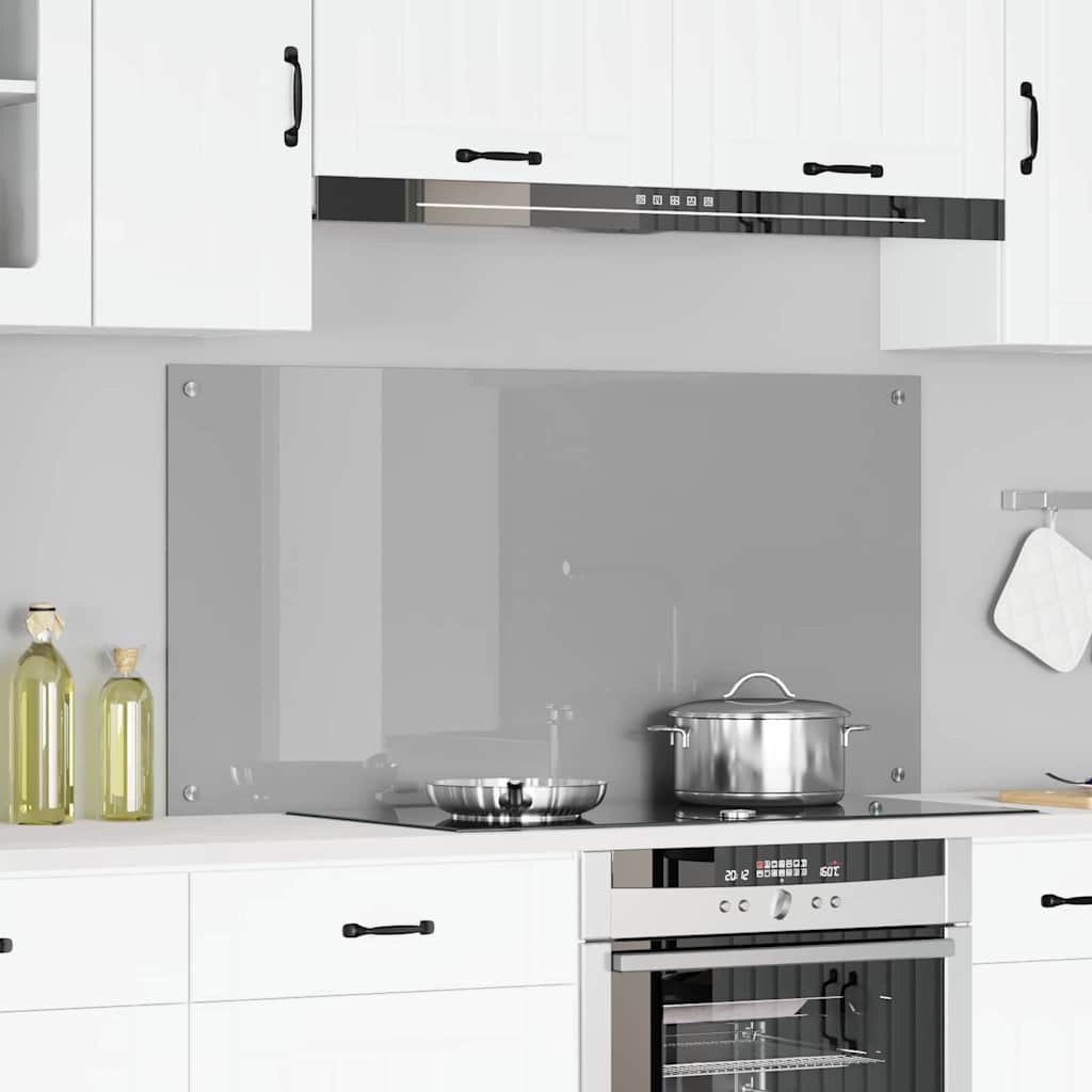 Vidaxxl salpicadero de cocina gris claro 120 x 60 cm vidrio templado