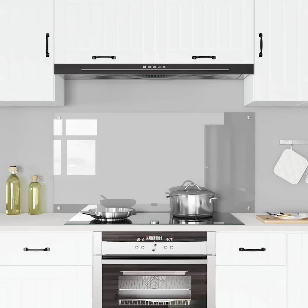 Vidaxxl salpicadero de cocina gris claro 120 x 60 cm vidrio templado
