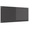 Vidaxxl salpicadero de cocina gris oscuro 110 x 50 cm vidrio templado