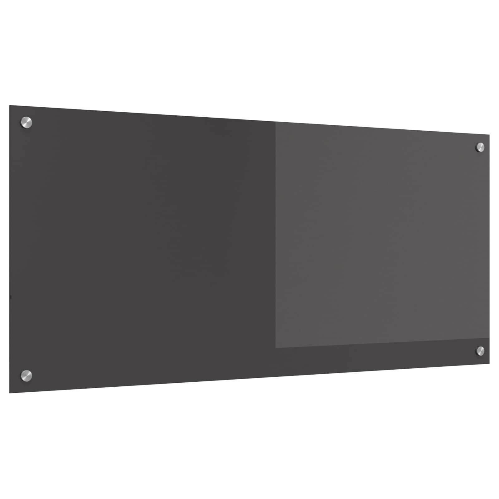 Vidaxxl salpicadero de cocina gris oscuro 110 x 50 cm vidrio templado