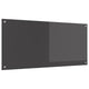 Vidaxxl salpicadero de cocina gris oscuro 110 x 50 cm vidrio templado