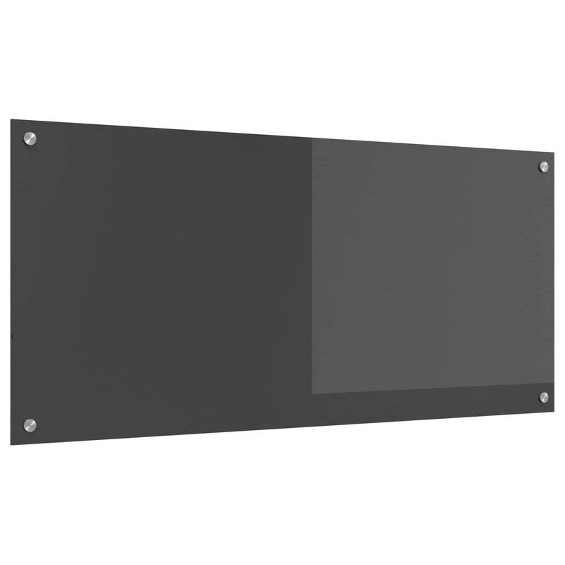 Vidaxxl salpicadero de cocina gris oscuro 110 x 50 cm vidrio templado