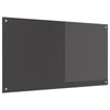 Vidaxxl salpicadero de cocina gris oscuro 110 x 60 cm vidrio templado