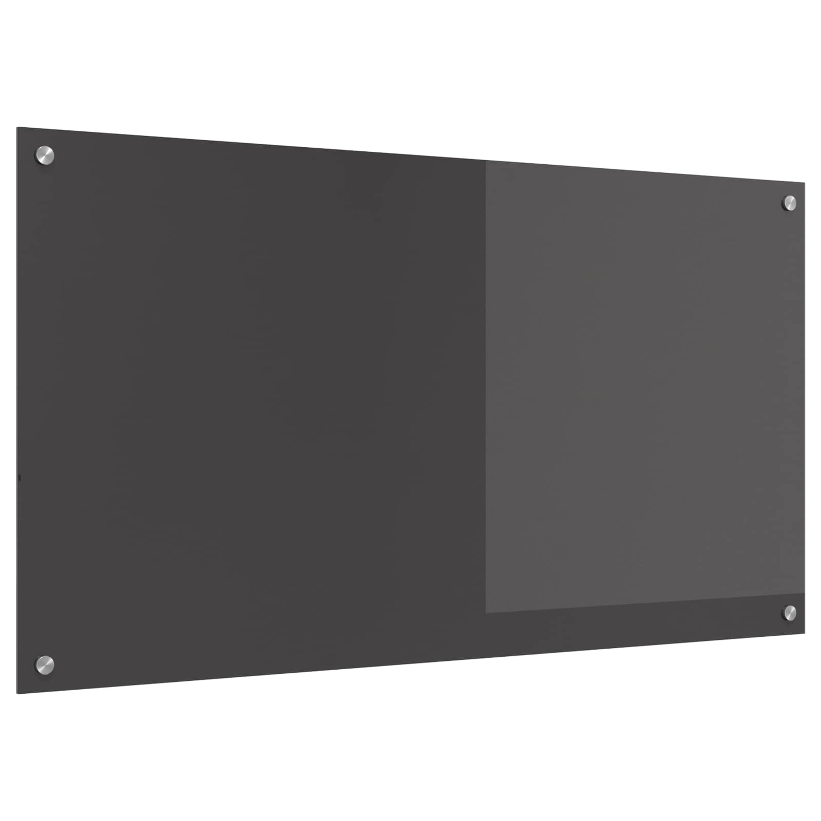 Vidaxxl salpicadero de cocina gris oscuro 110 x 60 cm vidrio templado