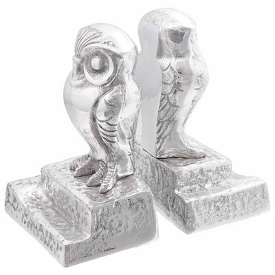 vidaxxl sujetalibros 2 piezas plata 12 x 9 x 19 cm aluminio