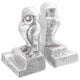 Fermalibri Vidaxxl 2 pezzi argento 12 x 9 x 19 cm alluminio