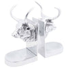 Fermalibri Vidaxxl 2 pezzi argento 17 x 15 x 27 cm alluminio