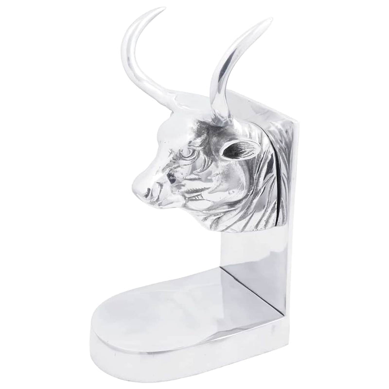 Fermalibri Vidaxxl 2 pezzi argento 17 x 15 x 27 cm alluminio