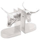 Fermalibri Vidaxxl 2 pezzi argento 21,5 x 15,5 x 20 cm alluminio