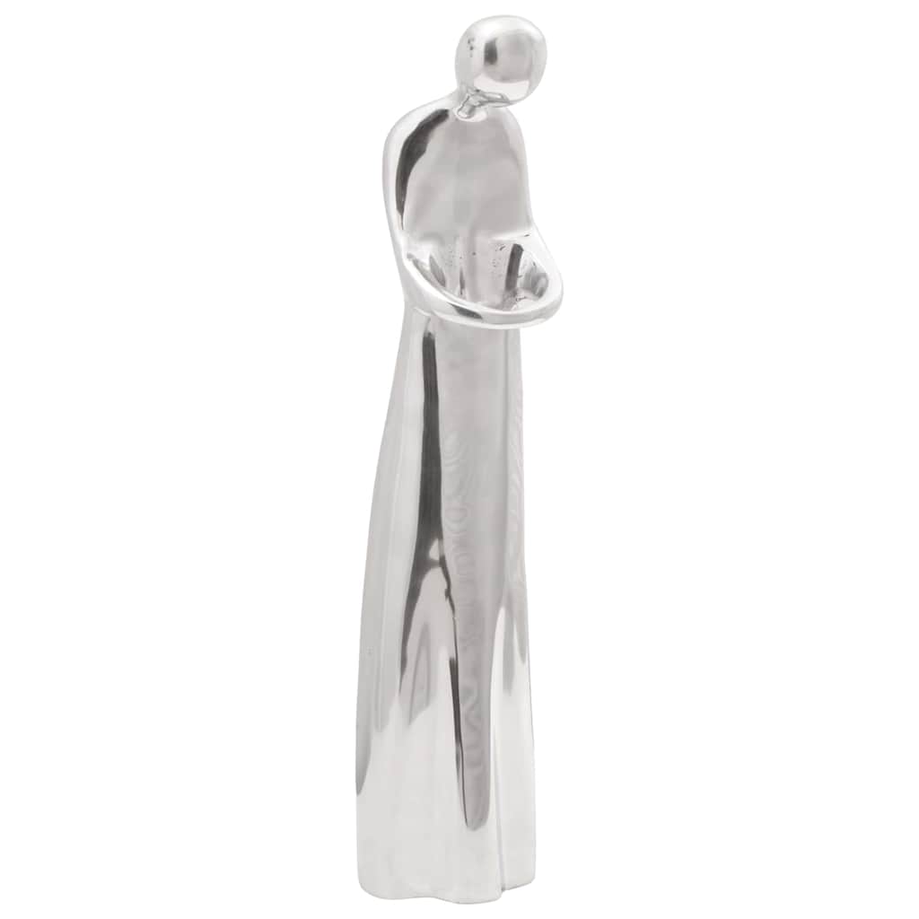 Scultura Vidaxl argento 10 x 16 x 49 cm alluminio