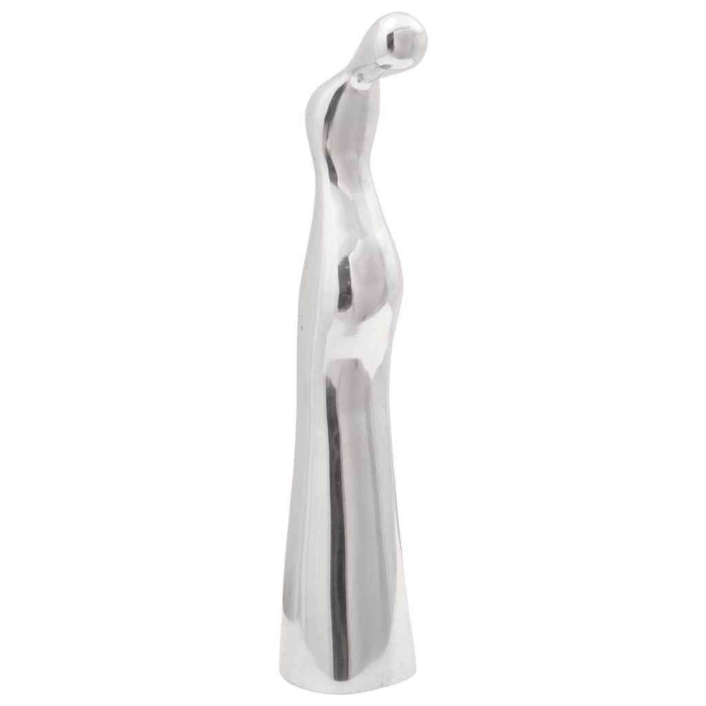 Scultura Vidaxl argento 10 x 16 x 49 cm alluminio