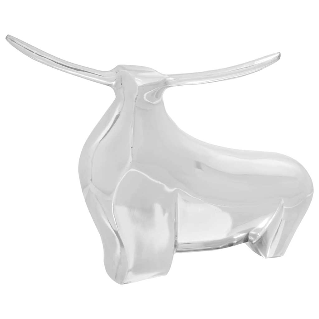 Vidaxx scultura toro argento 37 x 44 x 17 cm alluminio