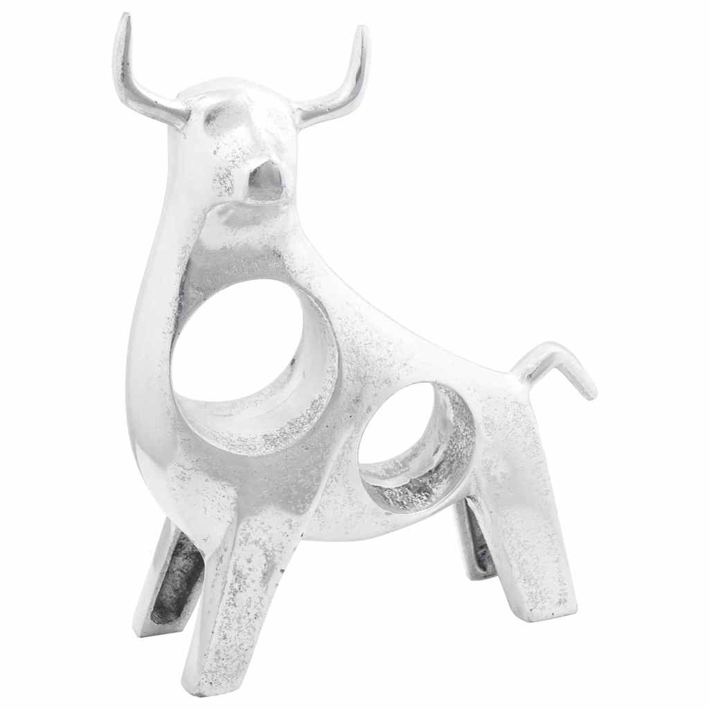 Vidaxx scultura toro argento 22 x 9,5 x 34 cm alluminio