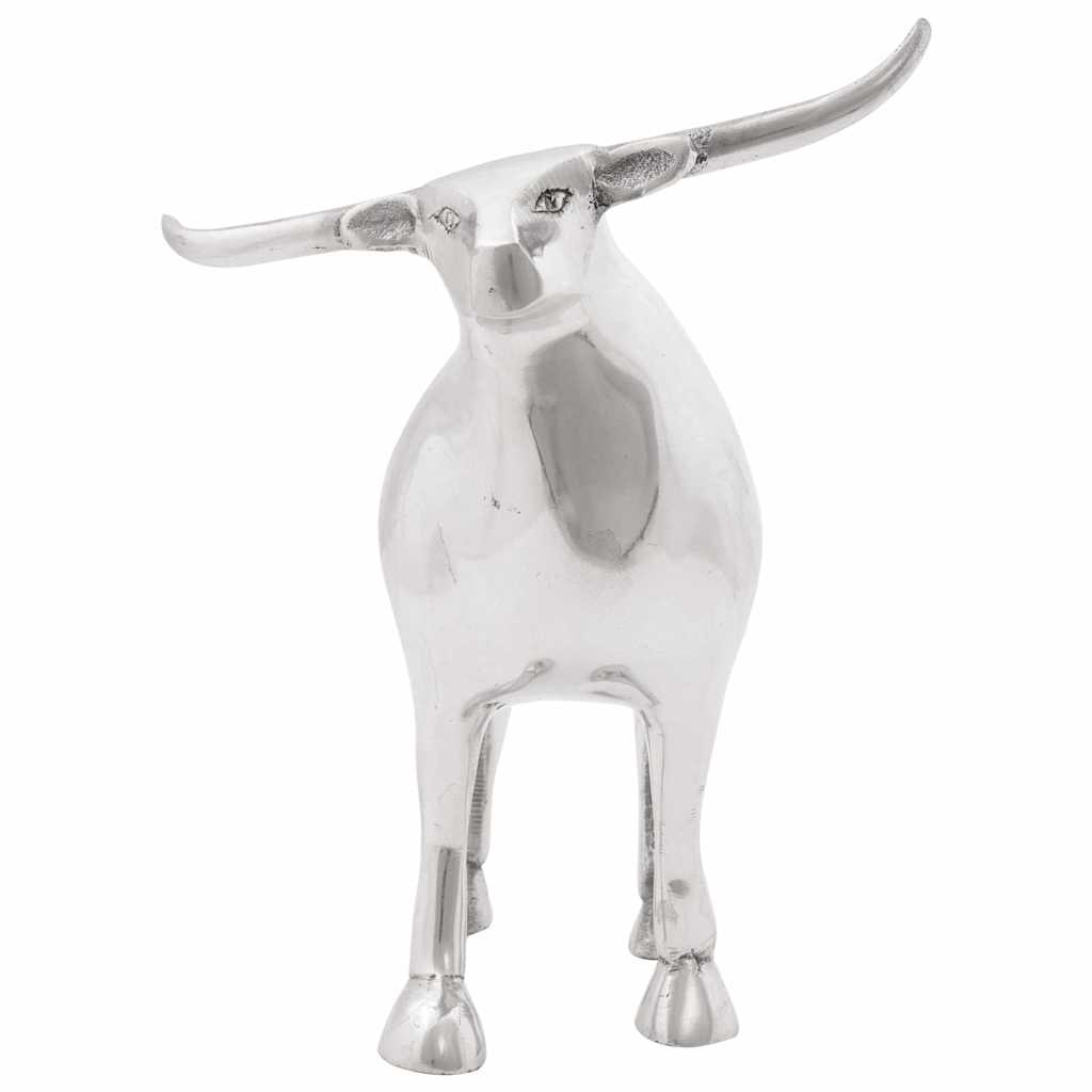 Vidaxx escultura de toro plata 20 x 17 x 23 cm aluminio