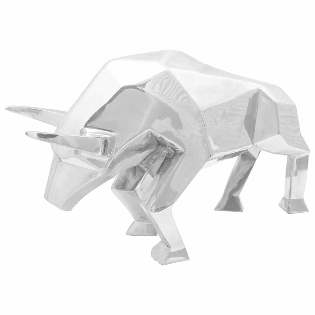 Vidaxx scultura toro argento 74 x 23 x 39 cm alluminio