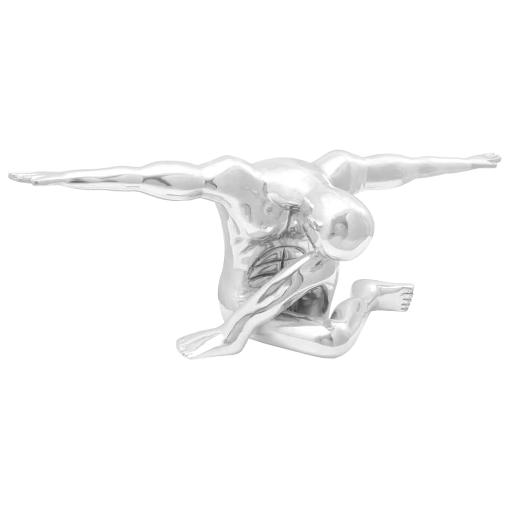 Scultura Vidaxl argento 91,5 x 32 x 33 cm alluminio