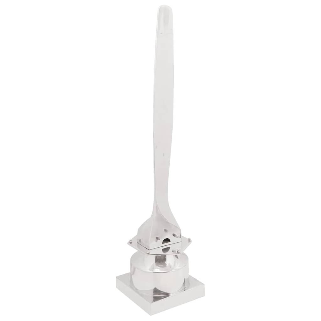 Vidaxl scultura argento 26 x 26 x 110 cm alluminio