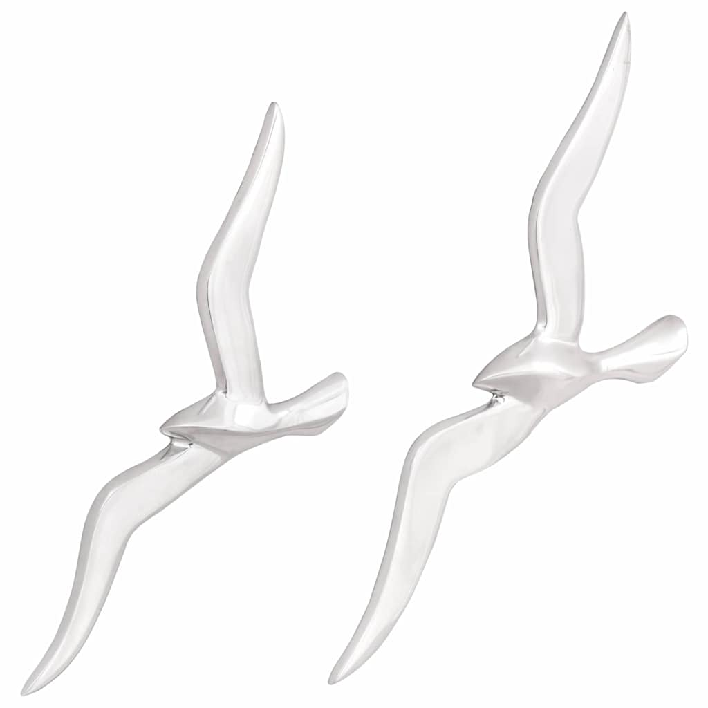 VidaXL gaviota 2uds aluminio plateado