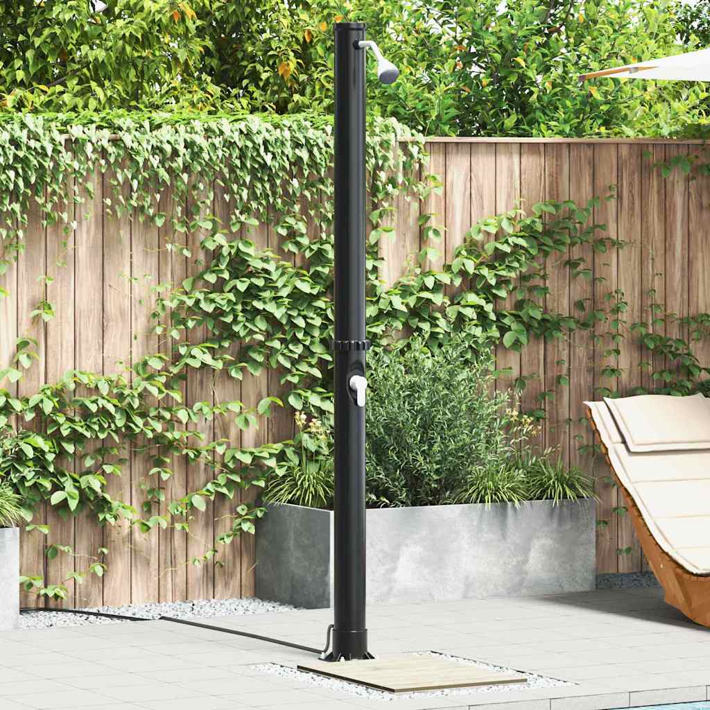 Vidaxx ducha solar exterior negro 217 cm PVC y aluminio
