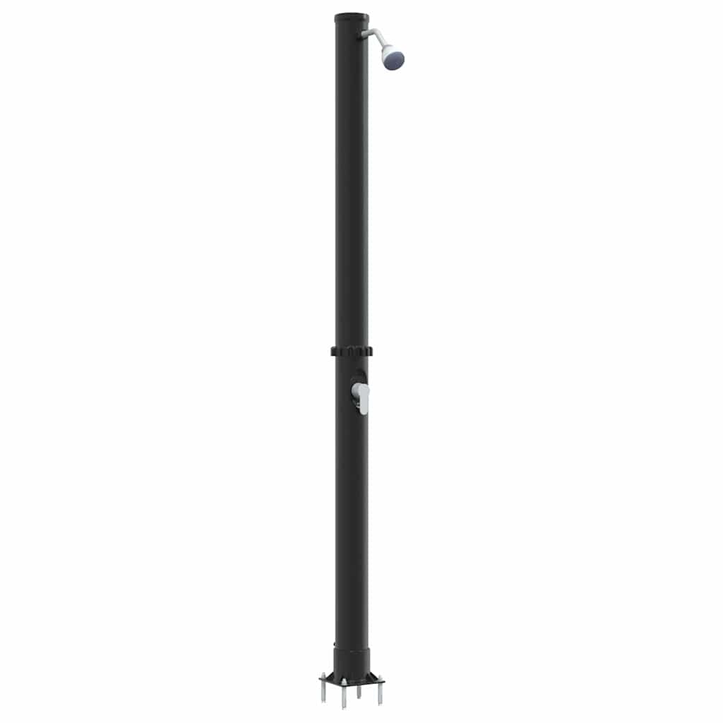 Vidaxx ducha solar exterior negro 217 cm PVC y aluminio