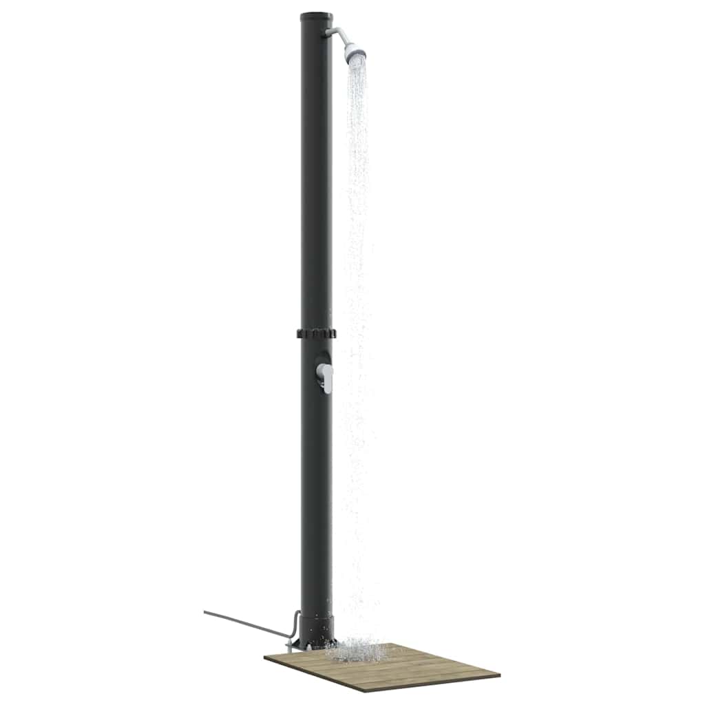 Vidaxx ducha solar exterior negro 217 cm PVC y aluminio