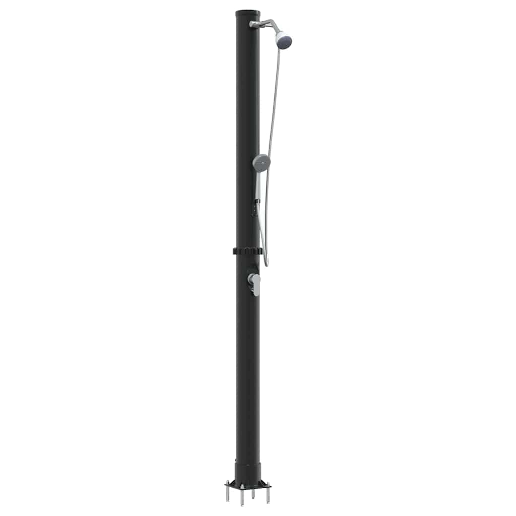 Doccia solare da esterno Vidaxx nera 217 cm in PVC e alluminio