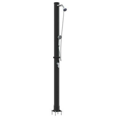 Vidaxl buitenzonne-douche zwart 217 cm pvc en aluminium