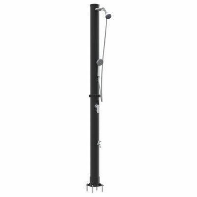 Vidaxl buitenzonne-douche zwart 217 cm pvc en aluminium
