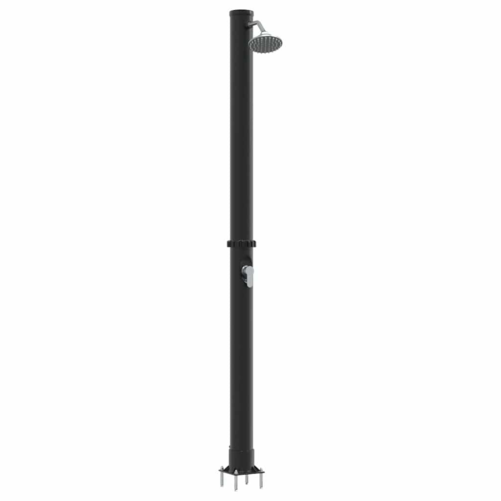Doccia solare da esterno Vidaxx nera 217 cm in PVC e alluminio
