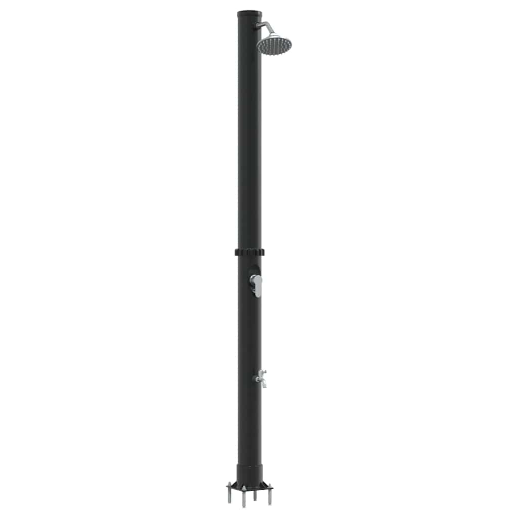 Doccia solare da esterno Vidaxx nera 217 cm in PVC e alluminio