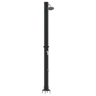 Vidaxl buitenzonne-douche zwart 217 cm pvc en aluminium