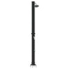 Vidaxx ducha solar exterior negro 217 cm PVC y aluminio