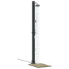 Doccia solare da esterno Vidaxx nera 217 cm in PVC e alluminio