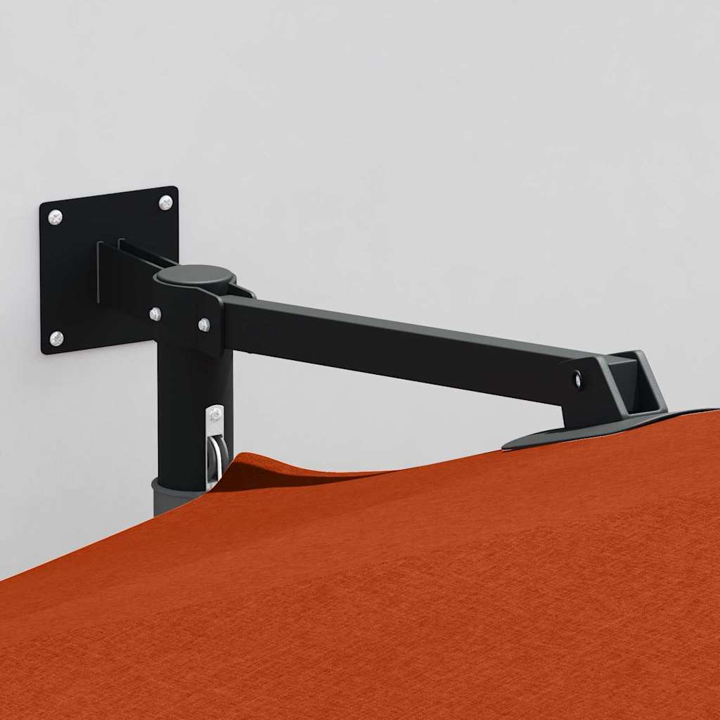 Vidaxxl sombrilla de jardín terracota 248 x 248 x 148 cm poliéster y acero