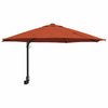Vidaxxl sombrilla de jardín terracota 248 x 248 x 148 cm poliéster y acero