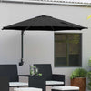 Vidaxl tuinparasol zwart 248 x 248 x 148 cm polyester en staal
