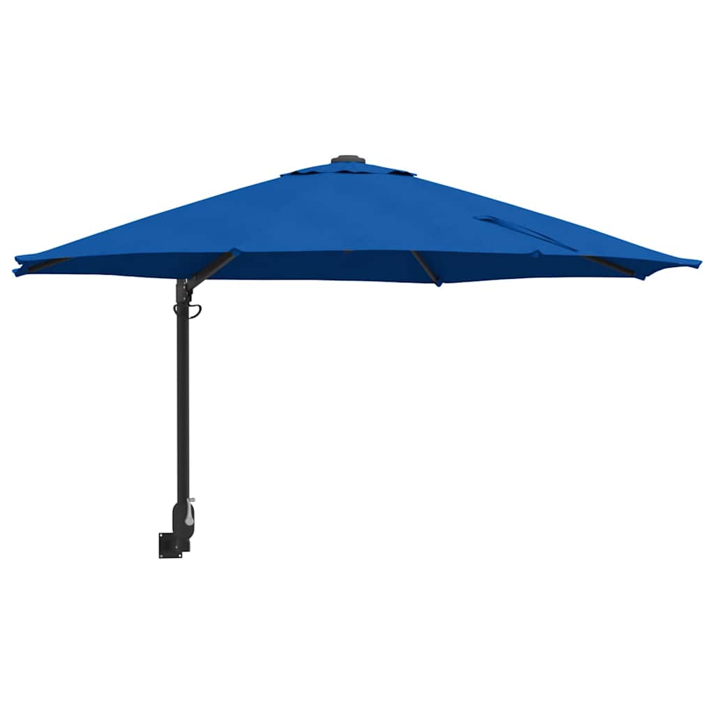 Ombrellone da giardino Vidaxxl azzurro 248 x 248 x 148 cm poliestere e acciaio