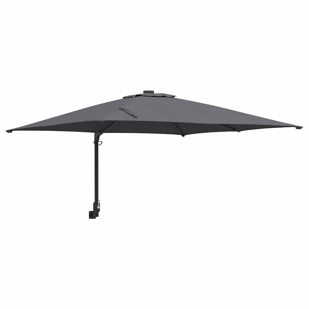 Sombrilla de jardín vidaxxl antracita 248,5 x 247,5 x 160 cm poliéster y acero