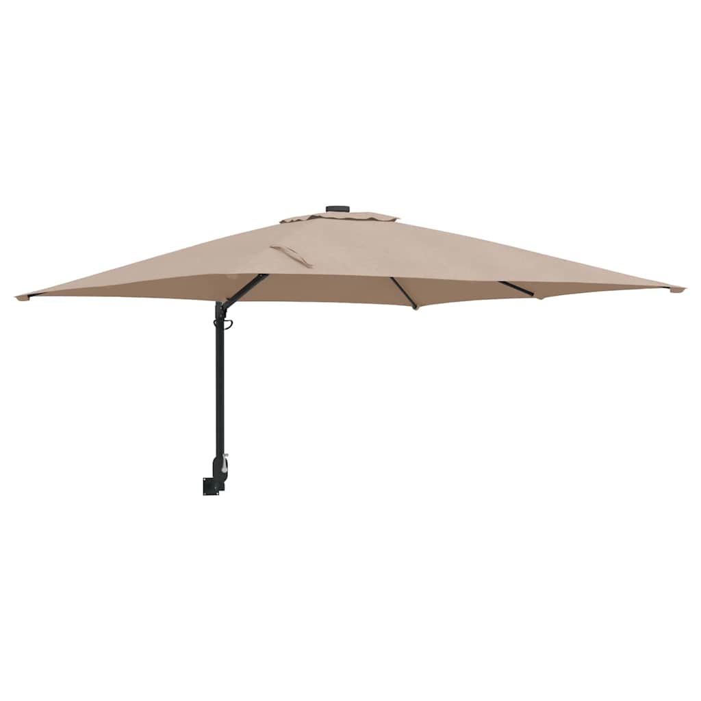 Vidaxl tuinparasol taupe 248,5 x 247,5 x 160 cm polyester en staal