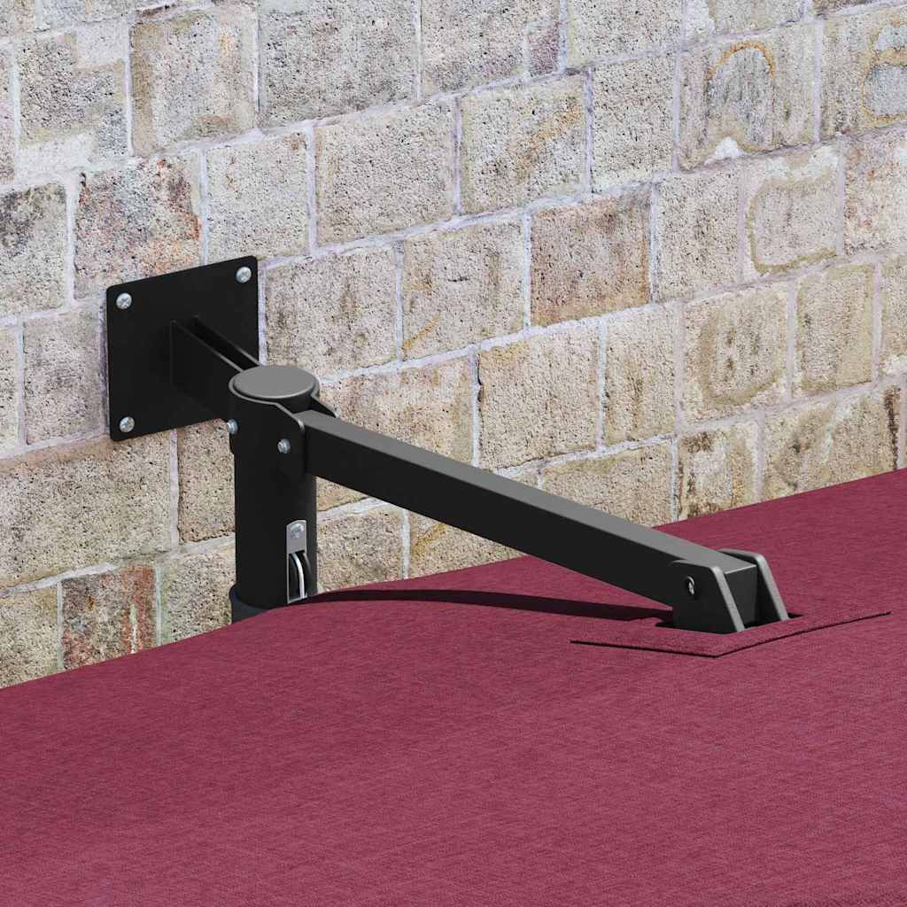 Ombrellone da giardino Vidaxxl rosso bordeaux 248,5 x 247,5 x 160 cm