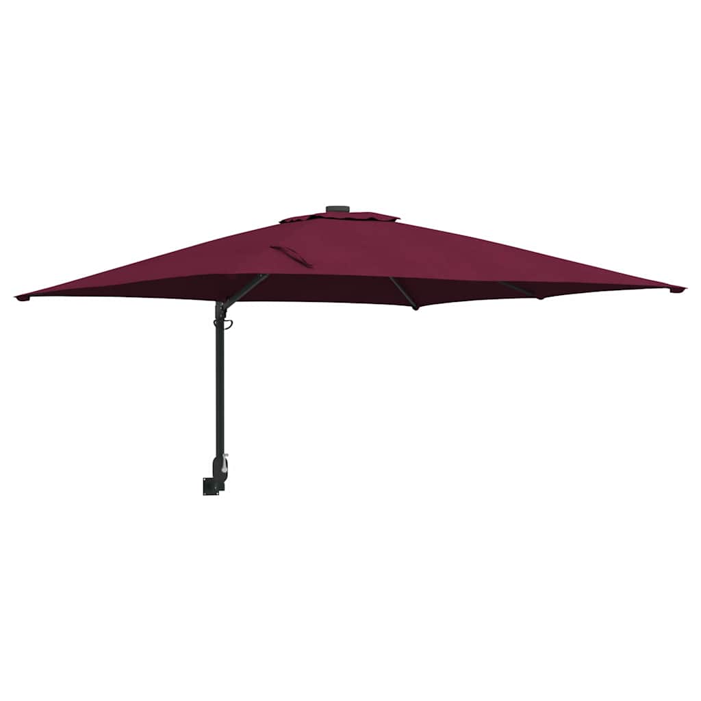 Ombrellone da giardino Vidaxxl rosso bordeaux 248,5 x 247,5 x 160 cm