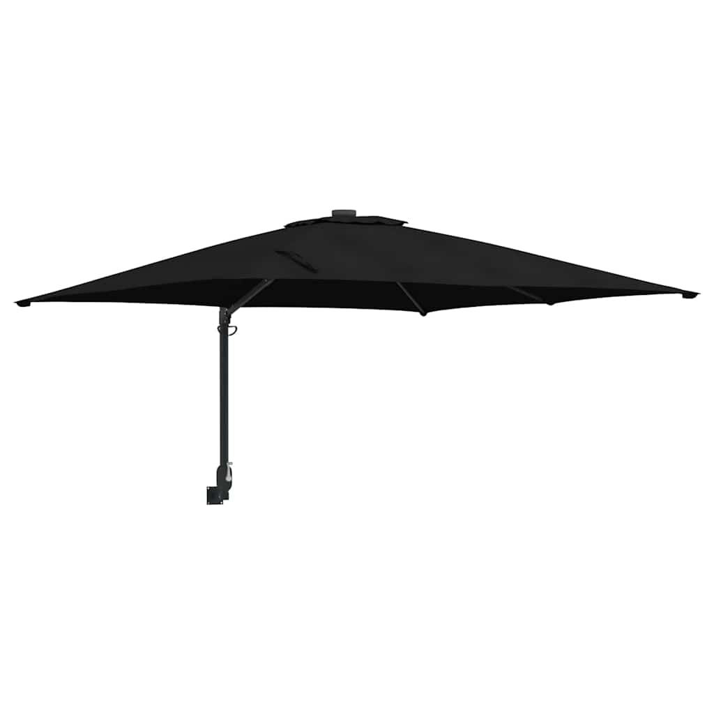 Ombrellone da giardino Vidaxxl nero 248,5 x 247,5 x 160 cm poliestere e acciaio