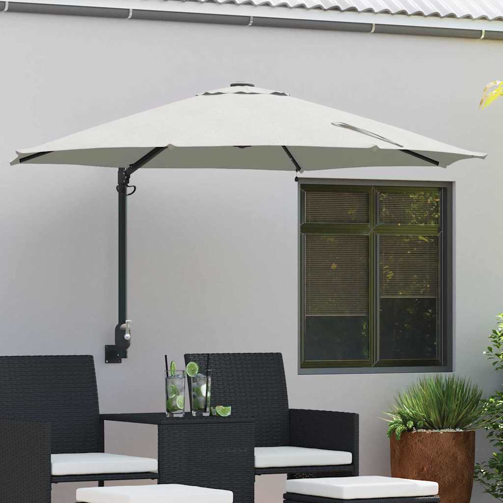 Ombrellone da giardino Vidaxxl sabbia 248 x 248 x 148 cm poliestere e acciaio