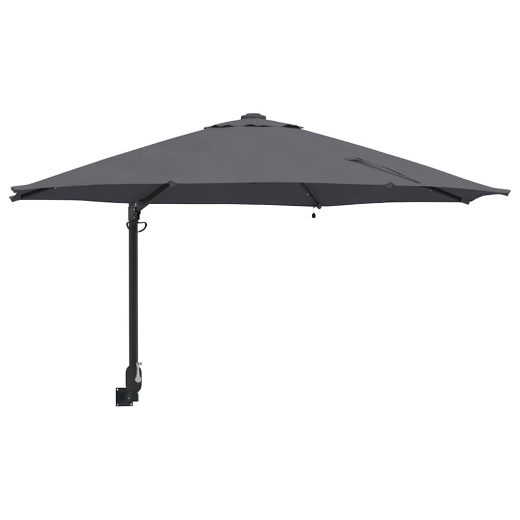 Ombrellone da giardino Vidaxxl antracite 248 x 248 x 148 cm poliestere e acciaio