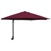 Ombrellone da giardino Vidaxxl rosso bordeaux 248 x 248 x 148 cm poliestere e acciaio