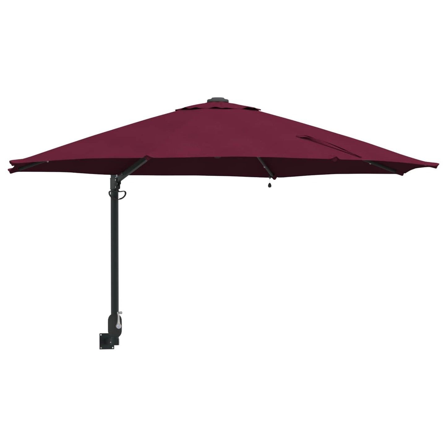 Ombrellone da giardino Vidaxxl rosso bordeaux 248 x 248 x 148 cm poliestere e acciaio