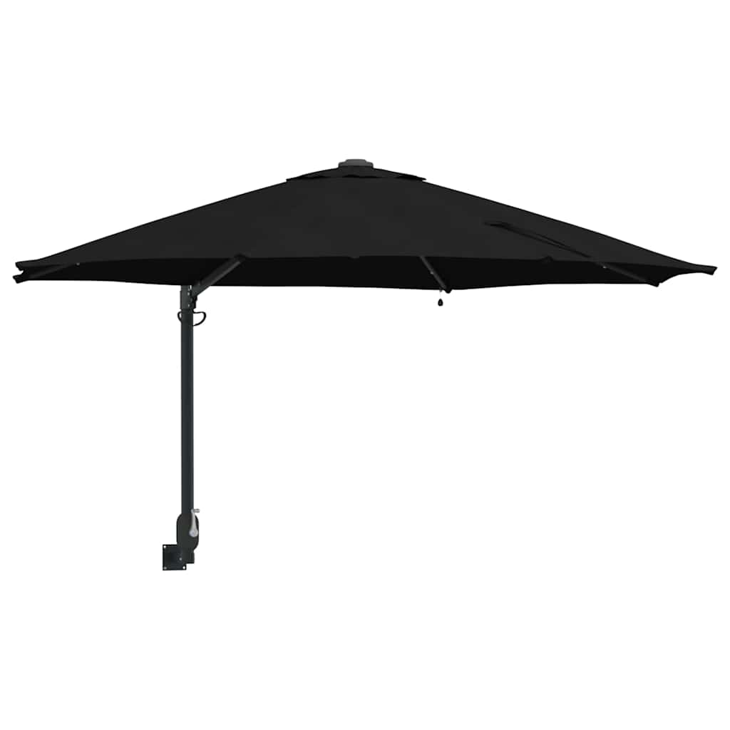 Vidaxx sombrilla de jardín negro 248 x 248 x 148 cm poliéster y acero
