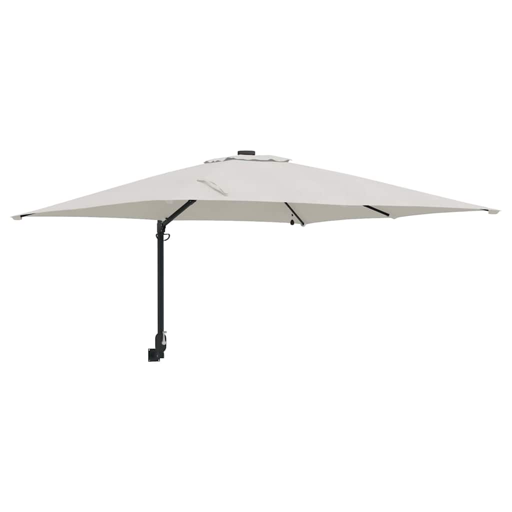 Ombrellone da giardino Vidaxxl sabbia 248,5 x 247,5 x 160 cm poliestere e acciaio