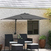 Ombrellone da giardino Vidaxxl antracite 248,5 x 247,5 x 160 cm poliestere e acciaio
